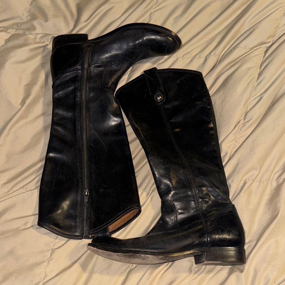 Frye Black Leather Women's Boots